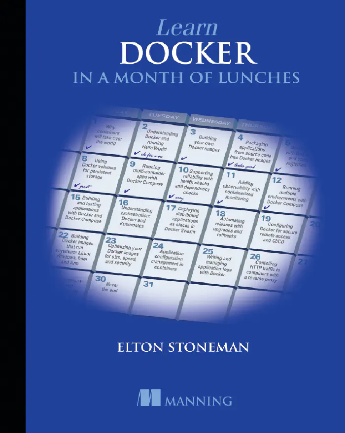Cover of Docker in a Month of Lunches by Elton Stoneman